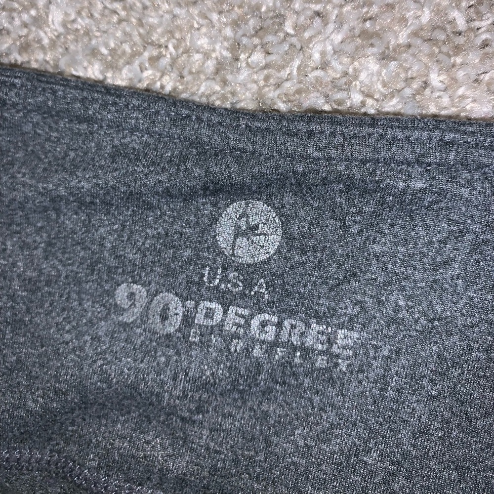 90 Degree by Reflex Gray & Yellow leggings sz XS - Picture 6 of 10